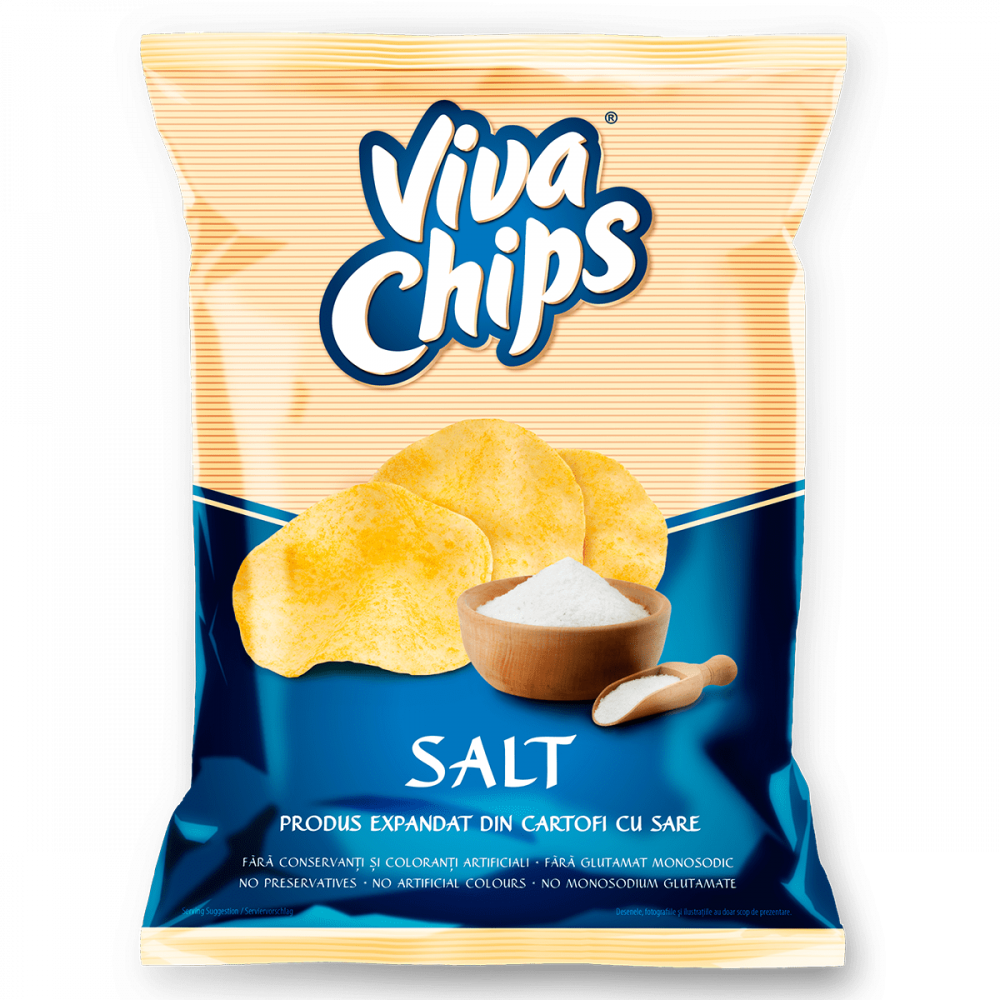 VIVA Chips cu sare,100g , 6 BUC/BAX [1]