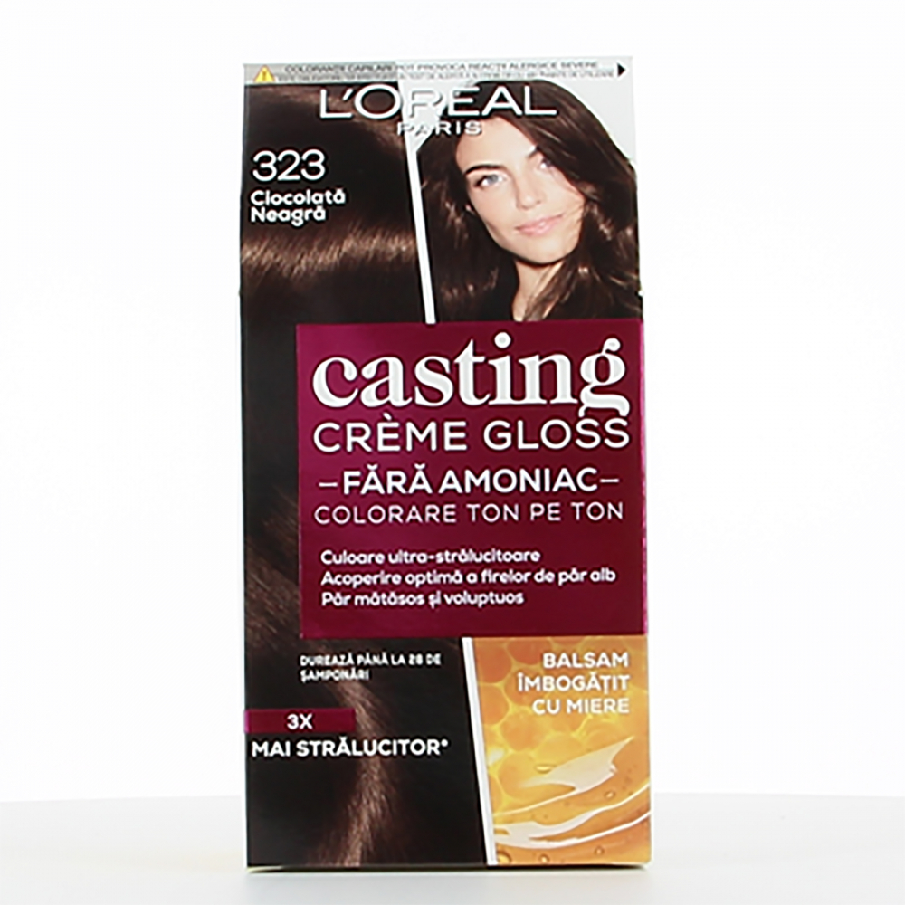 Vopsea de par semi-permanenta fara amoniac L'Oreal Paris Casting Creme Gloss 323 Ciocolata Neagra, 180 ml [1]