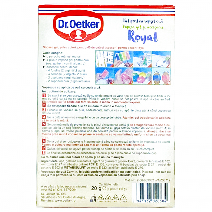 Vopsea oua in gel si accesorii, Dr Oetker Royal [2]