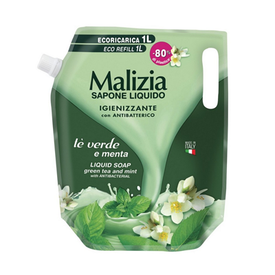 Produse Horeca - 2 x Rezerva Sapun Lichid cu Ceai Verde 1 L, Malizia