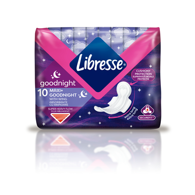 Igiena intima - Absorbante Libresse Maxi Goodnight, 10 bucati