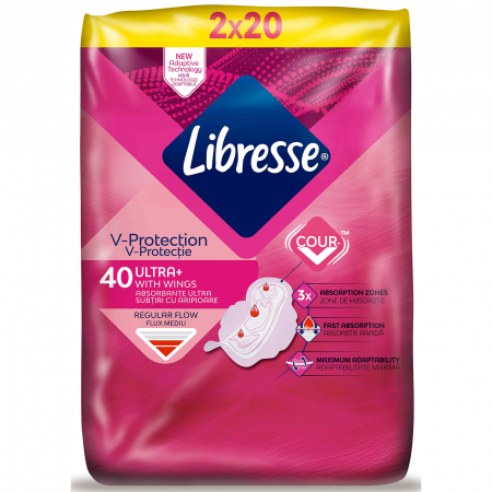 Igiena intima - Absorbante Libresse Ultra Normal Quattro, 40 bucati