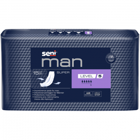 Igiena intima - Absorbante urologice barbati Seni Man Super, Level 5, 15 buc
