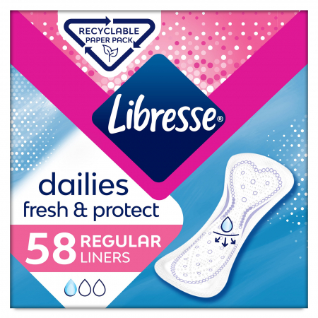 Igiena intima - Absorbante zilnice Libresse Normal, 58 bucati