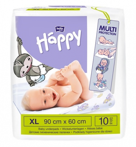 Copii & Bebe - Aleze Copii XL, 60 x 90 cm, 10 bucati, Happy