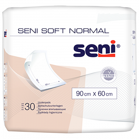 Scutece si chilotei - Aleze / Protectii pentru pat Seni Soft Normal 90x60 cm, 30 buc