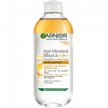 Apa micelara bifazica cu ulei de Argan Garnier Skin Naturals, 400 ml [0]