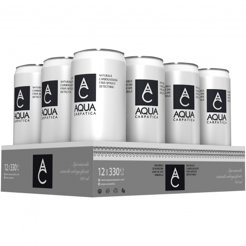 Bauturi - Apa Minerala Carbogazoasa Doza 12 x 0.33 L, Carpatica