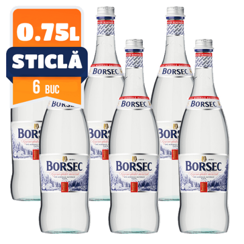 Apa Minerala Plata, Sticla 6 x 0.75 L, Borsec [0]