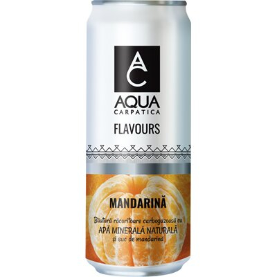 Apa - Apa minerala cu aroma de mandarine, Aqua Carpatica, 4 x 0.33 ml-Vivomarket.ro
