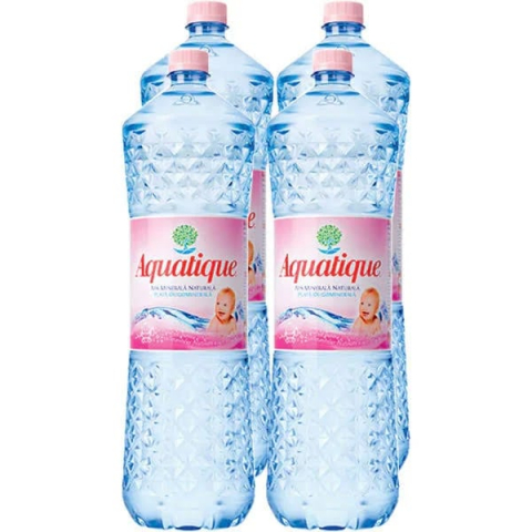 Apa - Apa minerala Plata, 4 x 2L, Aquatique