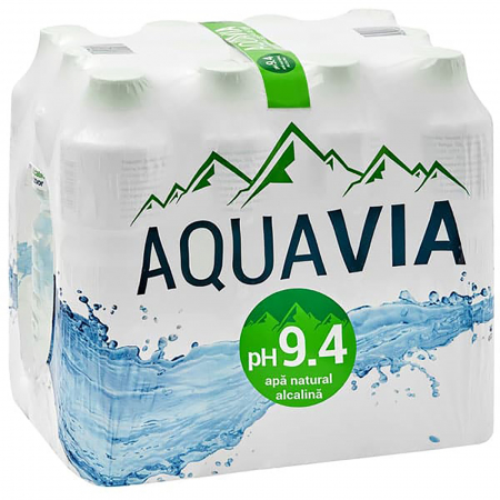 Apa - Apa Plata Alcalina 12 x 0.5 L, Aquavia