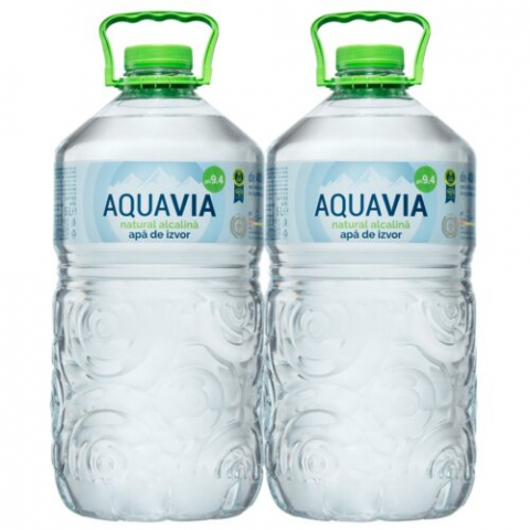 Apa - Apa Plata Alcalina, 2 x 5 L, Aquavia , PH 9.4