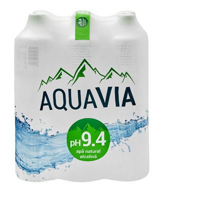 Apa - Apa Plata Alcalina,6 x 1 L, Aquavia , PH 9.4