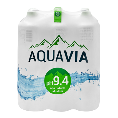 Apa - Apa Plata Alcalina,6 x 2 L, Aquavia , PH 9.4