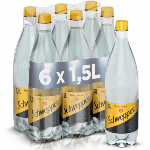 Bauturi carbogazoase - Apa tonica, 6 x 1.5 l, Schweppes