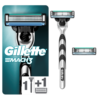 Ingrijire personala & Cosmetice - Aparat de Ras cu 2 Rezerve, Gillette Mach3
