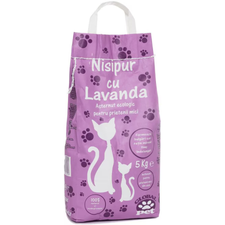 Asternuturi si substraturi - Asternut igienic ecologic pentru pisici Nisipur Lavanda, 5 kg