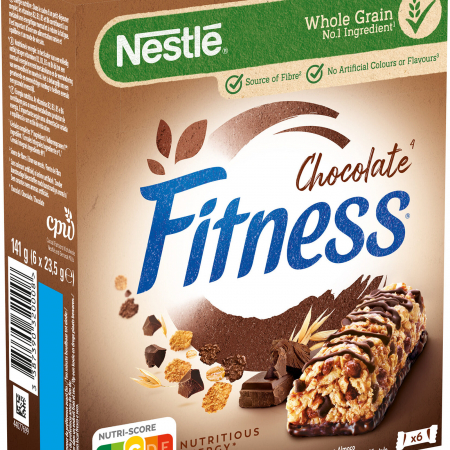 Baton de cereale Nestlé Fitness cu ciocolata, 6 x 23.5g [0]