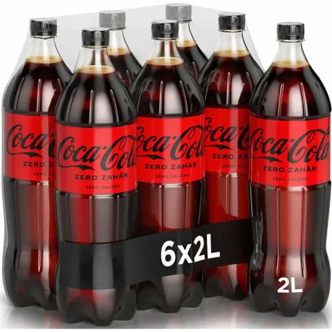 Bauturi carbogazoase - Bautura Carbogazoasa 6 x 2 L, Coca Cola ZERO ZAHAR