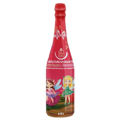 Bauturi carbogazoase - Bautura Carbogazoasa cu Mere-Capsuni, Fine Life, 0.75 l