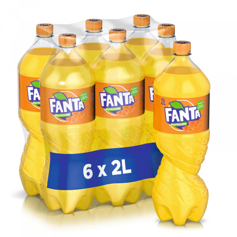 Bauturi carbogazoase - Bautura Carbogazoasa Fanta, Portocale, Pet, 6 x 2l