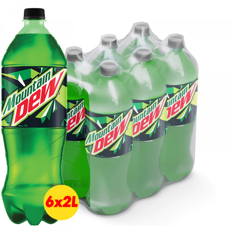 Bauturi carbogazoase - Bautura Carbogazoasa Lemon, 6 x 2 L, Mountain Dew