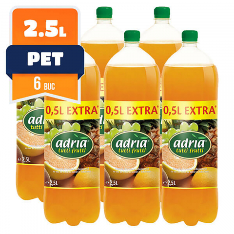 Bauturi carbogazoase - Bautura Carbogazoasa Tutti Frutti ,6 x 2.5 L, Adria