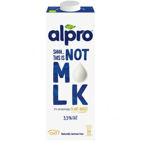 Bacanie - Bautura din ovaz cu adaos de calciu si vitamina D, 3,5 % grasime, Alpro, 1l-Vivomarket.robautura vegetala ovaz alpro, bautura din ovaz, lapte vegetal alpro, alternativa la lapte, bautura fara lactoza, bautura vegana alpro, lapte din ovaz, alpro ovaz 100% vegetal, bautura sanatoasa pe baza de ovaz