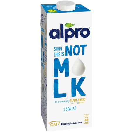 Bacanie - Bautura din ovaz cu adaos de calciu si vitamina D, 1,8% grasime, Alpro, 1l-Vivomarket.ro