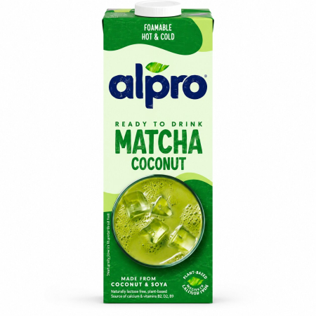 Alimente de baza - Bautura vegetala Alpro Matcha cu cocos si soia, 1 l-Vivomarket.ro