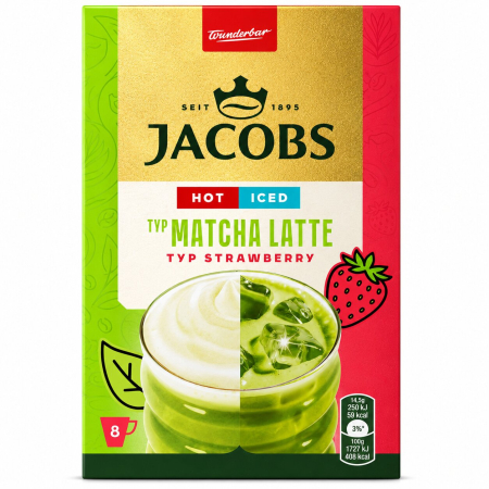 Produse Horeca - Bautura instant Matcha Latte cu Capsuni, plicuri, 8 x 14.5 g-Vivomarket.ro