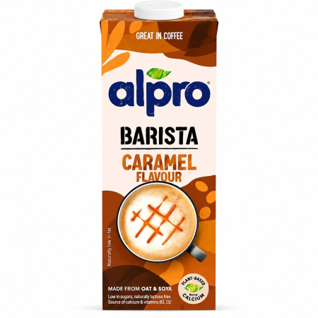 Alimente de baza - Bautura din ovaz si soia cu aroma de caramel, Alpro Barista, 1 l-Vivomarket.ro