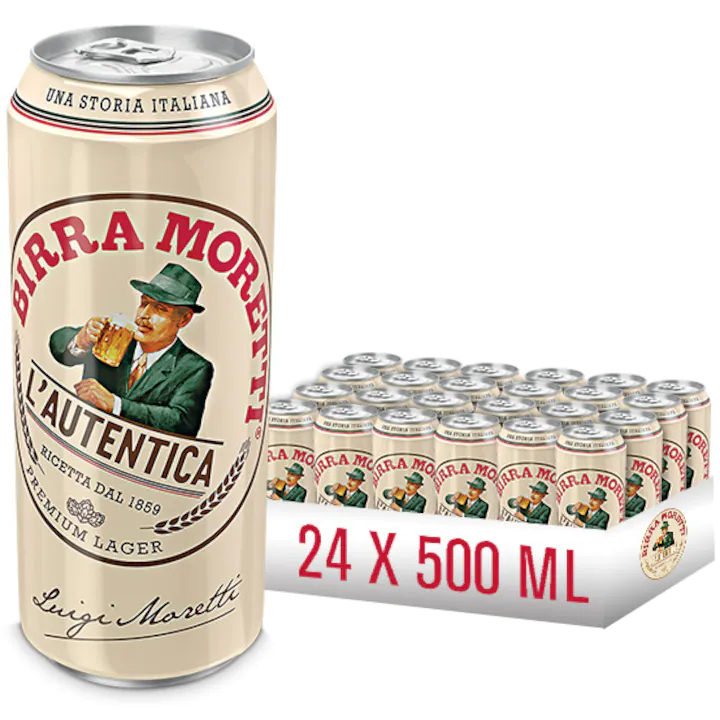 Beri - Bere Blonda Birra Moretti, Doza 24 x 0.5l