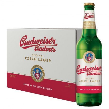 Beri - Bere Blonda Budweiser Budvar, 5%, Sticla 20 x 0.5l