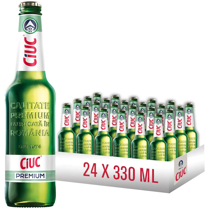 Beri - Bere blonda sticla, Ciuc Premium, 24 x 0.33 L
