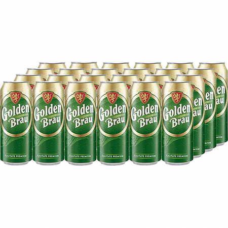 Bauturi - Bere blonda doza, Golden Brau, 0.5 L x 24