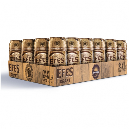 Beri - Bere blonda Efes Draft, 5% doza 24 x 0.5l