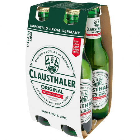 Beri - Bere Blonda Fara Alcool Clausthaler Classic 0%, Sticla 4 x 0.33l
