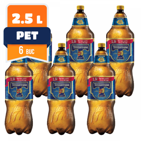 Beri - Bere Blonda Timisoreana, 2.5L, 6 Buc/Bax