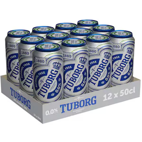 Beri - Bere Blonda Fara Alcool, Tuborg, 12 x 0.5 L
