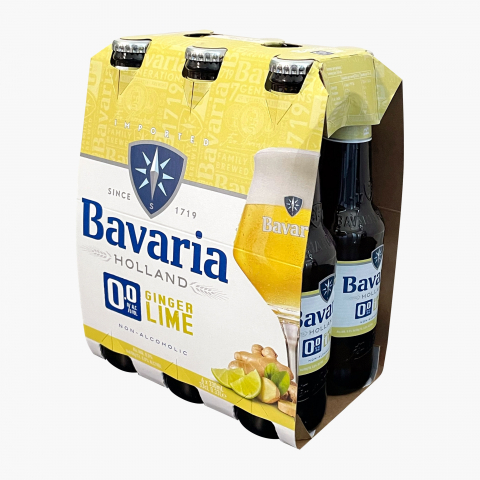 Beri - Bere cu Lime si Ghimbir, 0% Alcool, 6 x 0.33 L, Bavaria