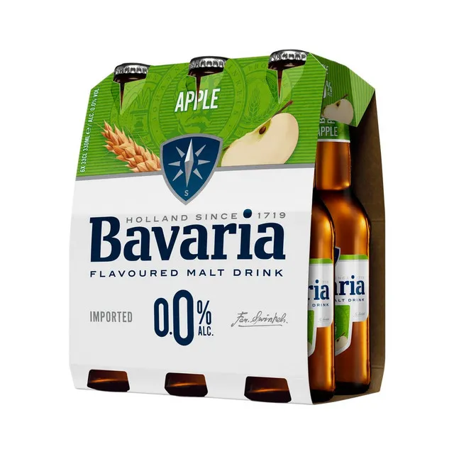 Bere cu aroma de mere, 0% Alcool, 6 x 0.33 L, Bavaria [0]
