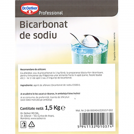 Bicarbonat de sodiu, Dr Oetker Professional, 1.5 kg [1]