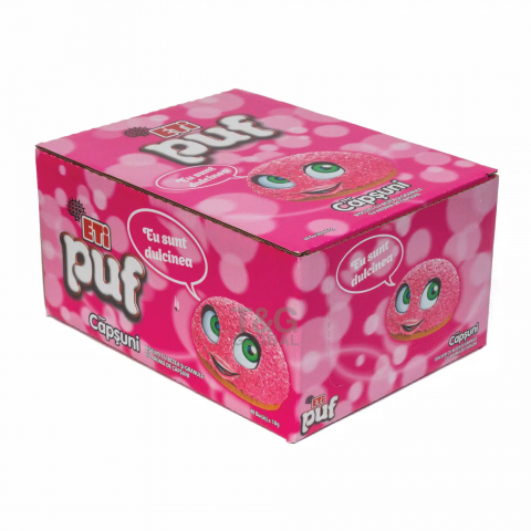 Produse Horeca - Biscuite cu Bezea Capsuni, bax 48 buc x 18 g, Eti Puf-Vivomarket.ro