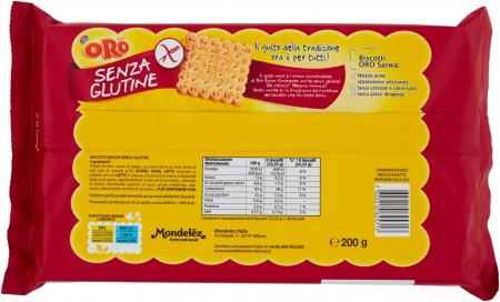 Biscuiti clasici, Fara Gluten, Oro Saiwa, 6 x 33,33 g [1]