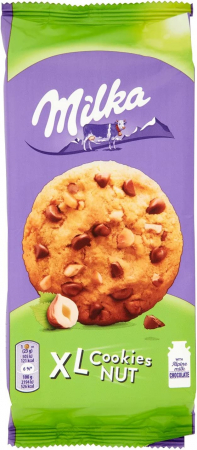 Biscuiti cu alune, Milka Cookies Xl Nuts, 184 g [0]
