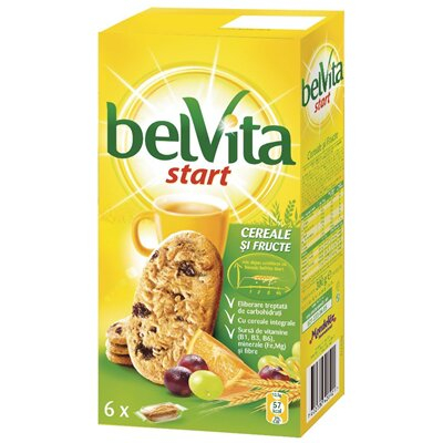Bacanie - Biscuiti cu cereale integrale si fructe, BelVita Breakfast, 300 g-Vivomarket.ro