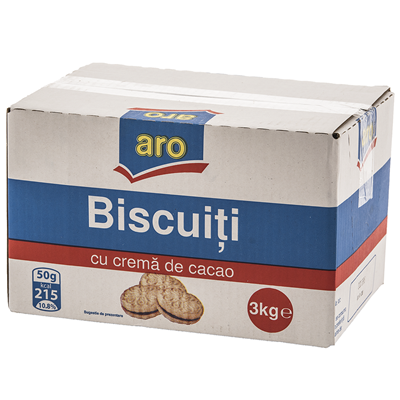 Dulciuri - Biscuiti cu Crema de Cacao, 3 Kg, Aro