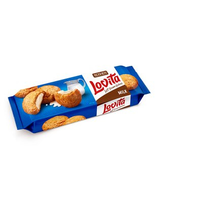 Dulciuri - Biscuti cu Umplutura de Lapte, Lovita Soft Cream, Roshen, 127 g